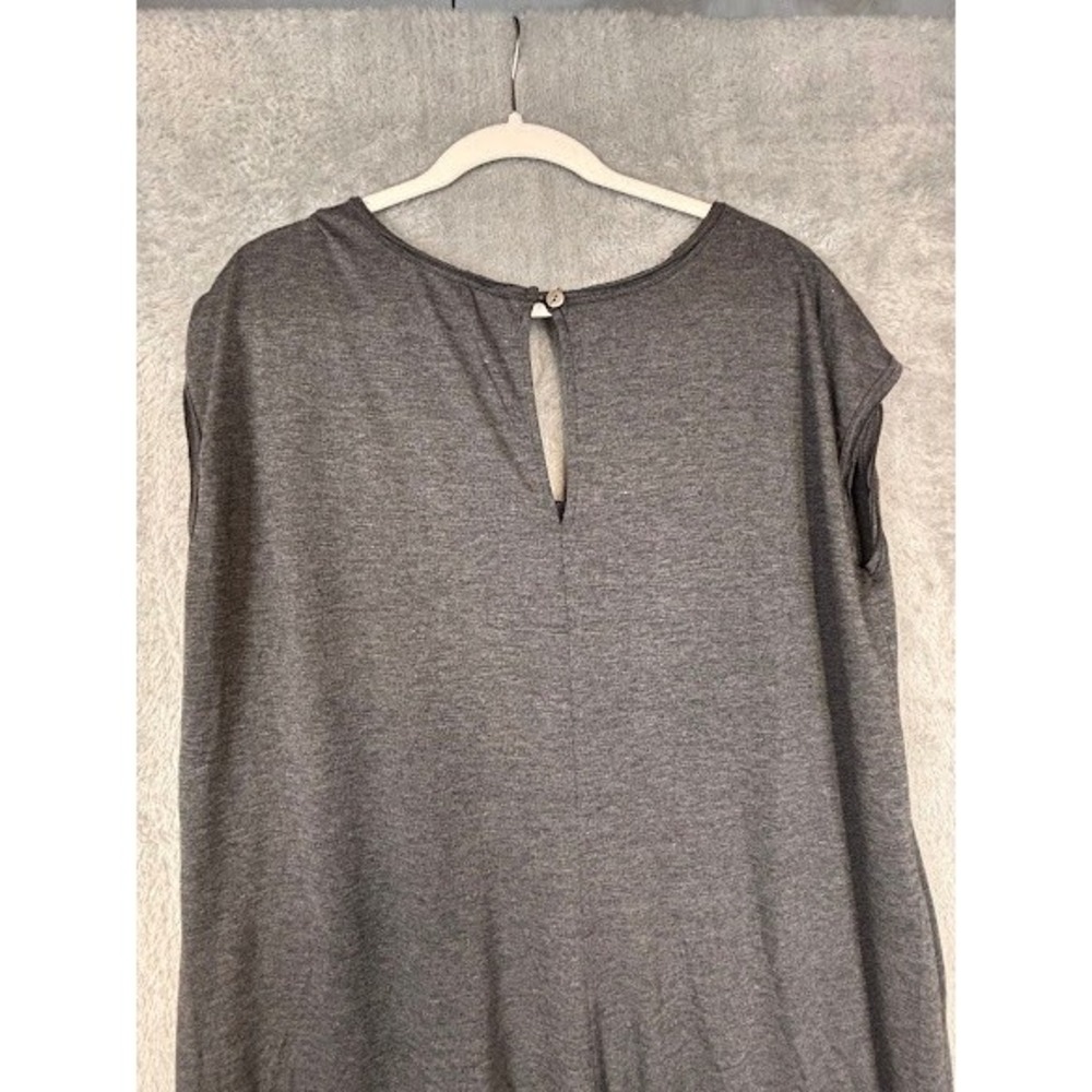Three Bird Nest Charcoal Gray Wide Leg Sleeveless Jumpsuit XL NWT Loungewear - Picture 4 of 11